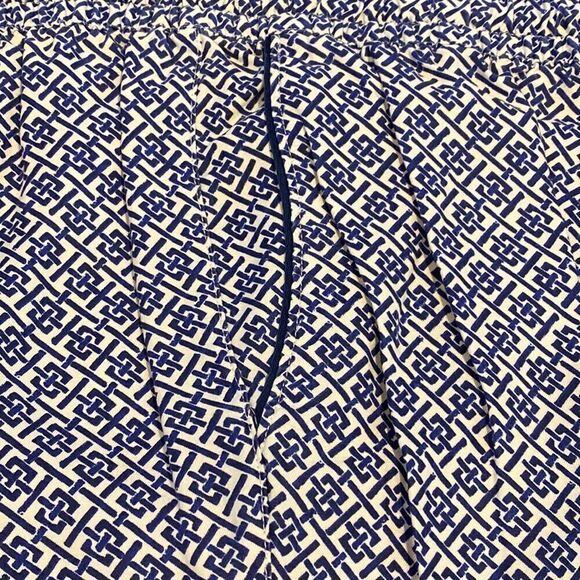 Land’s End Woven Print Stretch Waistband Pants Royal Indigo NWOT Size 2 - Picture 5 of 16